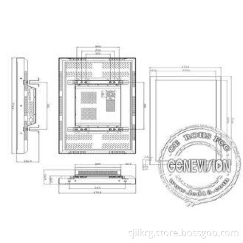 PAL / NTSC / SECAM Industrial LCD Displays